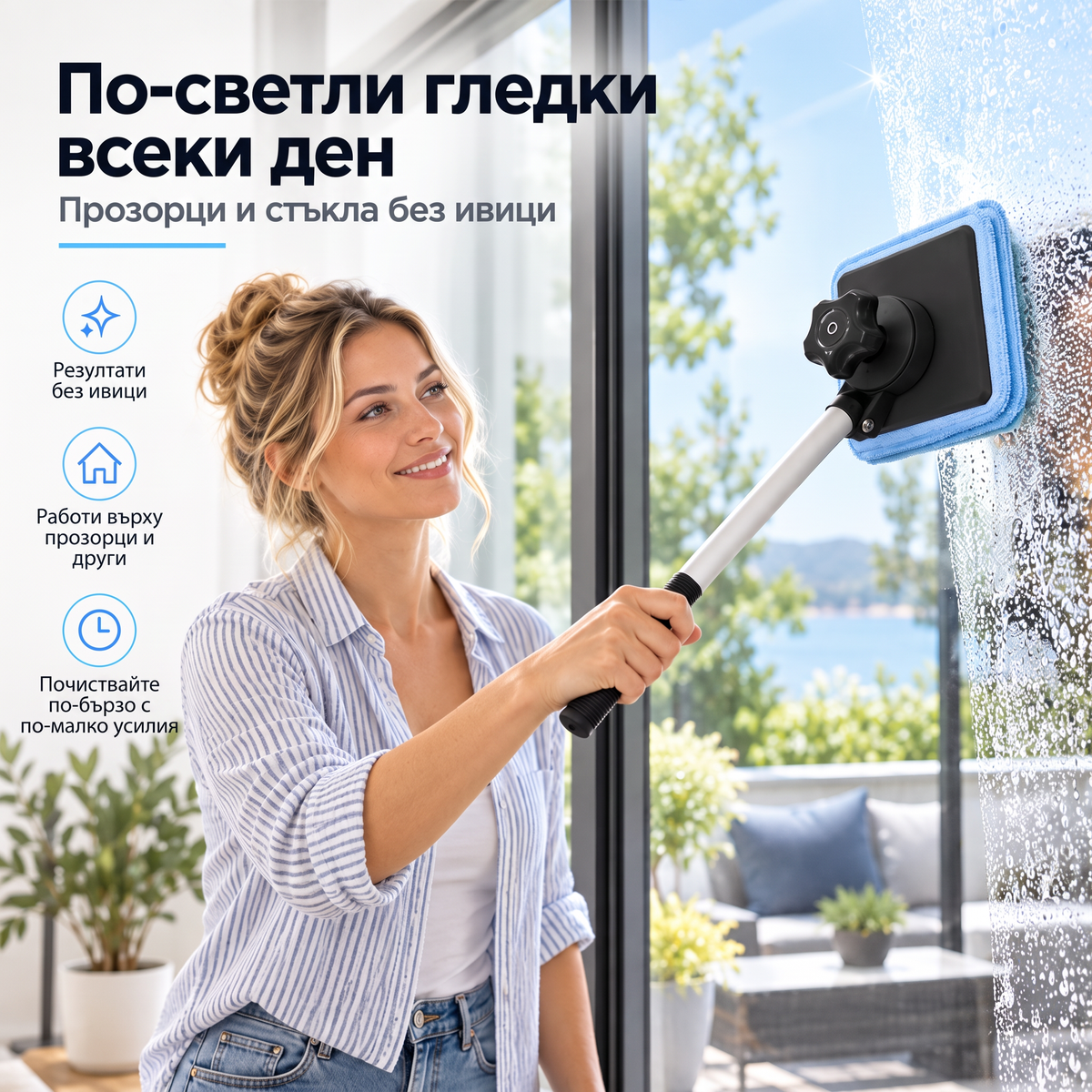 🔥 Само 3 часа: 50% отстъпка – двустранен магнитен комплект за почистване на стъкла без следи!