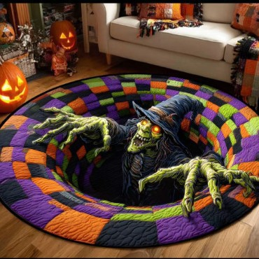 🎃🎄 Празничен килим с 3D илюзия – страховит Хелоуин и коледна магия за вашия дом