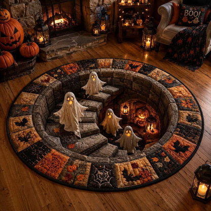 🎃🎄 Празничен килим с 3D илюзия – страховит Хелоуин и коледна магия за вашия дом