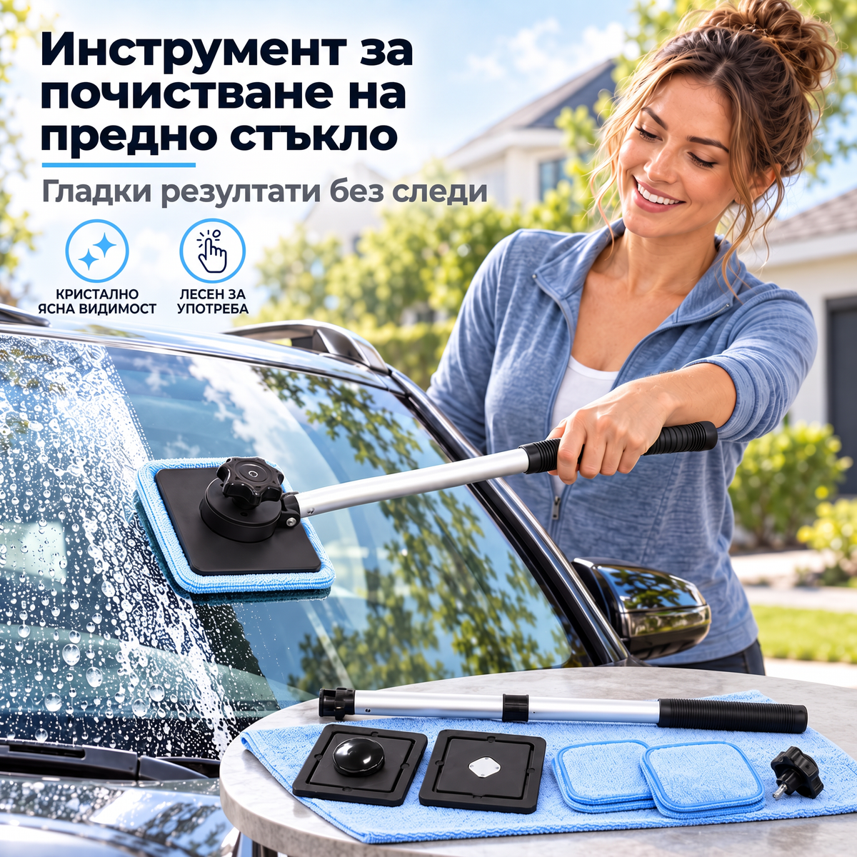🔥 Само 3 часа: 50% отстъпка – двустранен магнитен комплект за почистване на стъкла без следи!