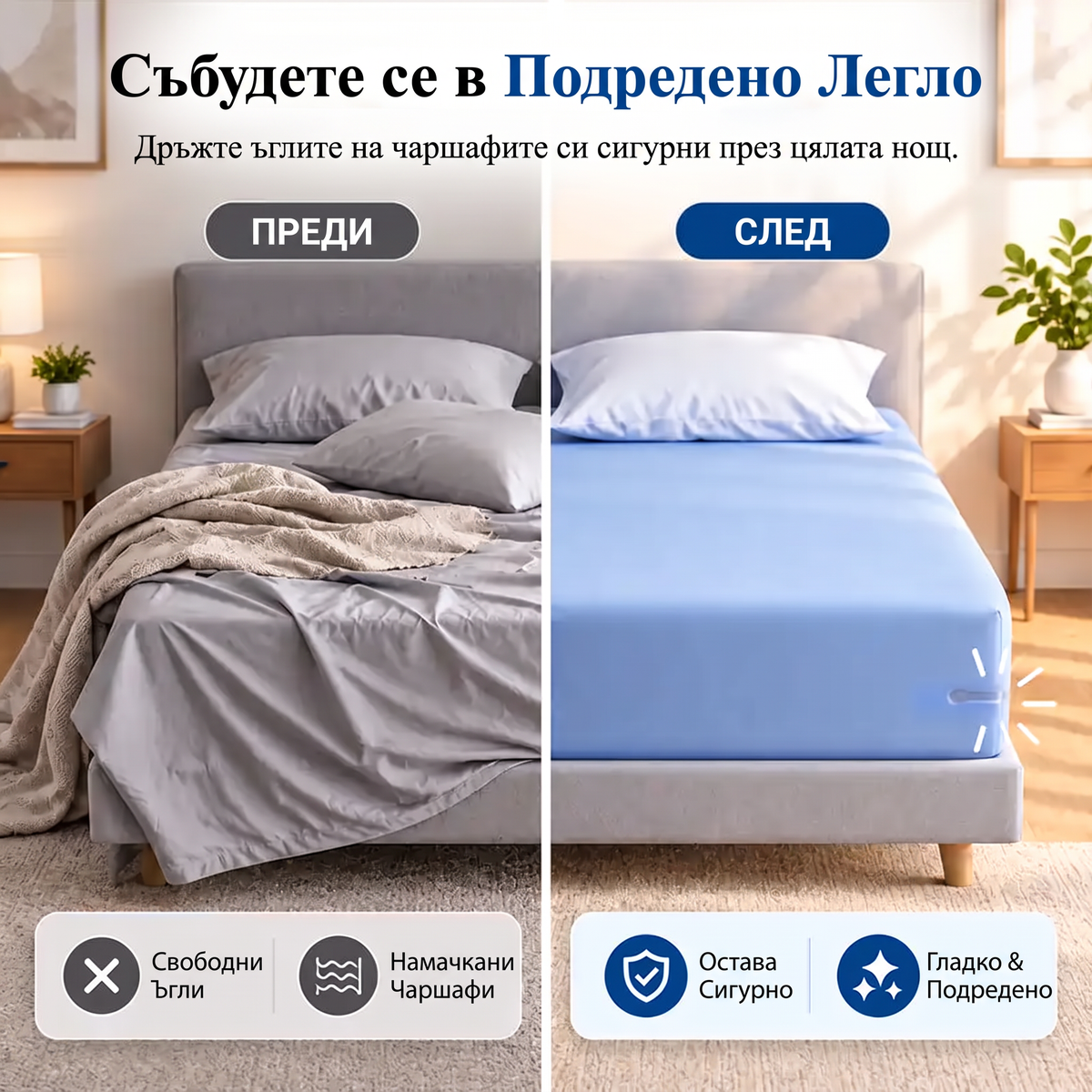 🔥Безплатна доставка само днес⏰ Щипки за чаршафи „Закрепете и забравете“
